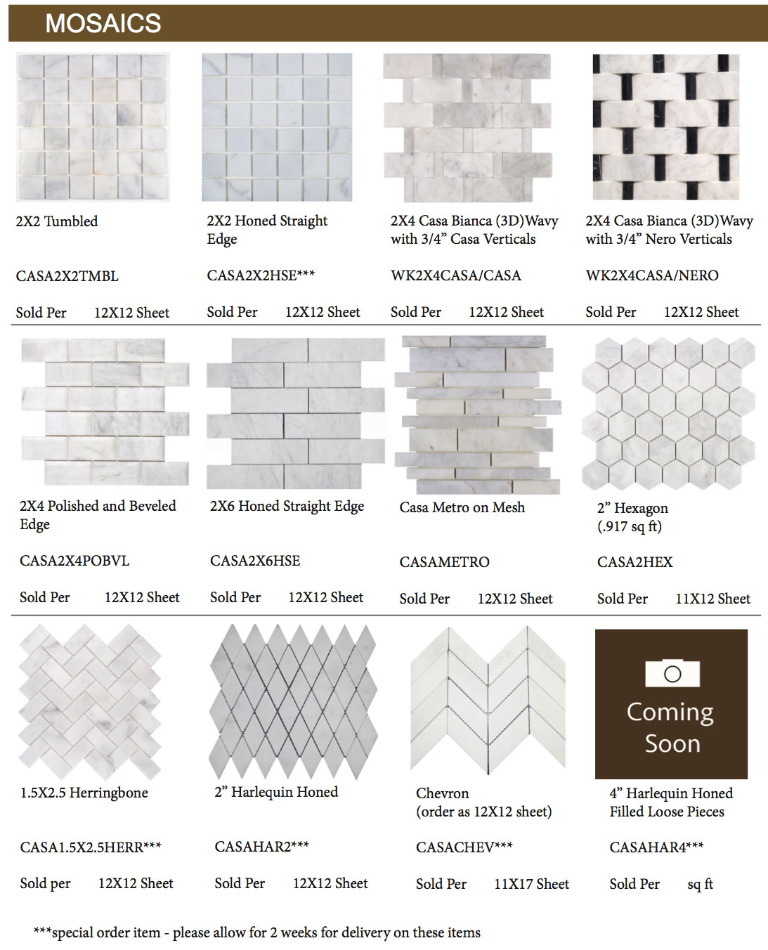 Casa-Bianca-Marble-Mosaics | Speartek Tile