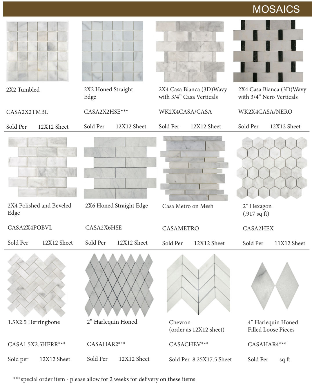 Casa-Bianca-Marble-Mosaics | Speartek Tile